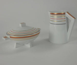 Vista Alegre Art Deco Style Porcelain Tea and Coffee Service Manhattan
