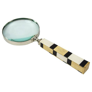 Magnifier with Chrome and Celluloid Wood Handle