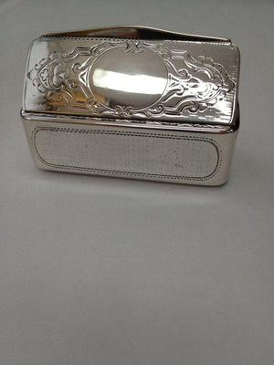 Antique Hand Engraved Gilt Interior Silver Tobacco Box, Vienna