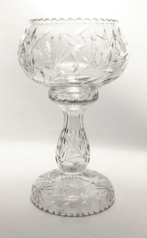 Beautiful American Cut Crystal Bowl Reversible Pedestal Stand, circa 1880s