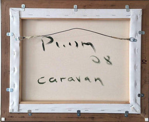 Caravan Acrylic on Canvas Abstract Painting Framed Andrew Plum