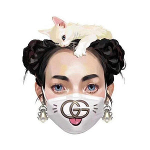 Gucci Signed Cat Panther Head Faux Pearl Bow Runway Drop Earrings Estate Jewelry