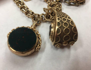 Antique Watch Fobs Gold Charm Bracelet