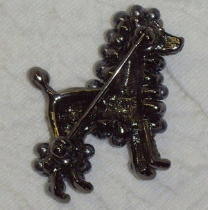 Signed KJL Kenneth Jay Lane Prized Poodle Dog Brooch Pin