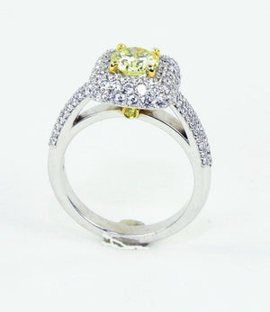 Fancy Yellow Diamond Gold Engagement Ring