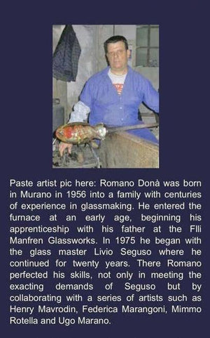 Large Murano Romano Donà Multi-Color Abstract Art Glass Vase Italy Estate Find