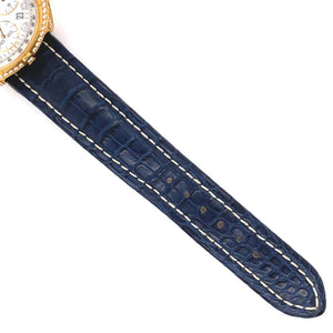 Breitling Windrider Sextant Diamond Gold Wristwatch Estate Fine Jewelry