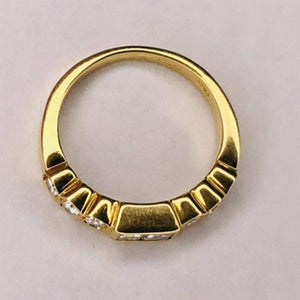 Vintage Diamond Eternity 18 Karat Gold Band Ring Fine Estate Jewelry