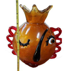 Large Murano Abstract Face Luxury Picasso Style Art Glass Vase