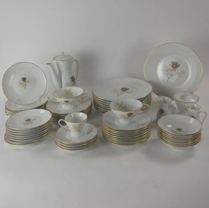 Rosenthal Shadow Rose Modernist Dinner and Coffee Service for Eight Germany