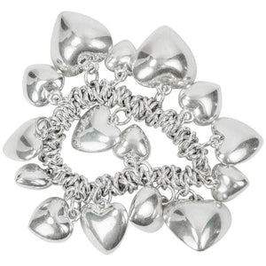 Continuous Loving Hearts Silver Bracelet