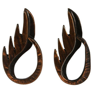 Mid Century Modern Rebajes Flame Pendant Copper Earrings