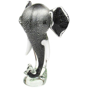 Majestic Murano Art Glass Elephant Head Sculpture