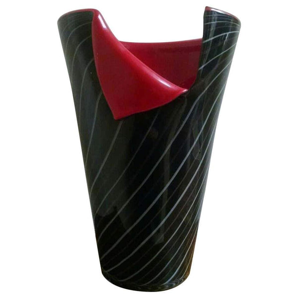 Large Murano Alberto Dona for Barovier & Toso Art Glass Vase Italy Estate Find