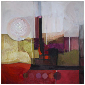 Marlene Burns Modern Abstract Acrylic Mixed-Media Painting Drama Too, 2009