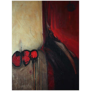 Marlene Burns Modern Abstract Acrylic Mixed-Media Painting Titled Ballz, 2008