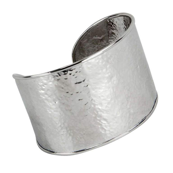 Chunky Mid Century Modern Sterling Silver Cuff Bracelet