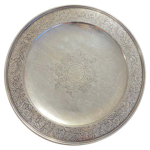 Tiffany & Co. Sterling Silver Serving Platter circa 1900s Estate Find