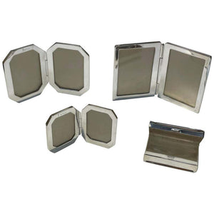 Miniature Sterling Silver Picture Frames and Sterling Silver Pill Box