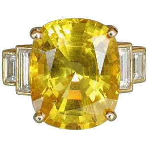 26.46 Carat Danburite and Diamond Gold Ring