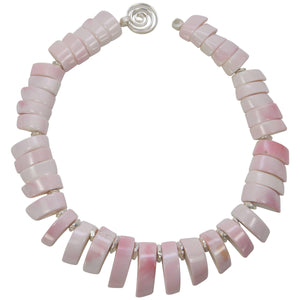 Awesome Blush Pink Conch Shell Statement Necklace