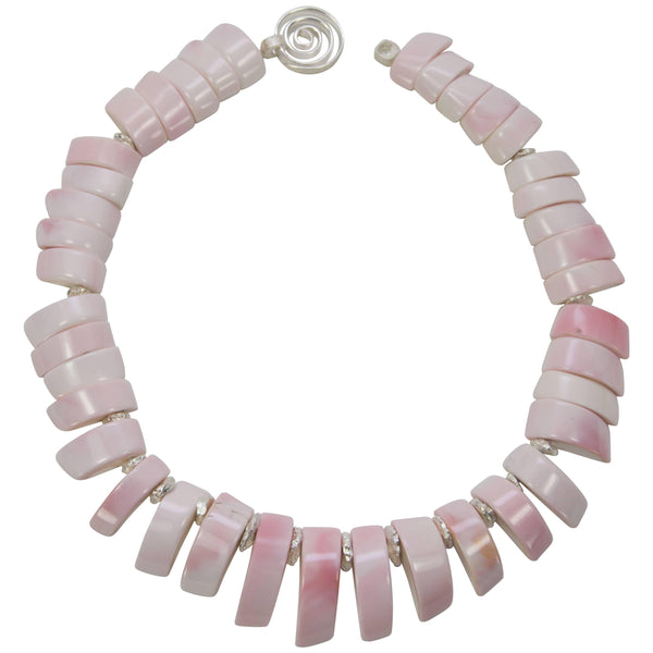 Awesome Blush Pink Conch Shell Statement Necklace