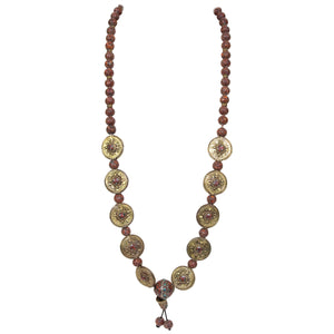 Beautiful Old Tibet Reconstructed Coral Beads Gilt Silver Necklace