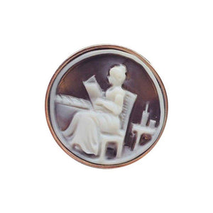 Lovely Lady Cameo Rose Gold Silver Ring