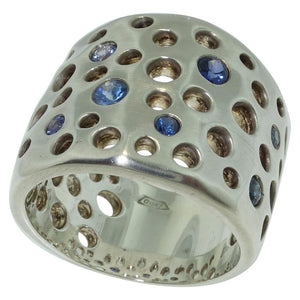 Blue Sapphire Gem Dome  Ring