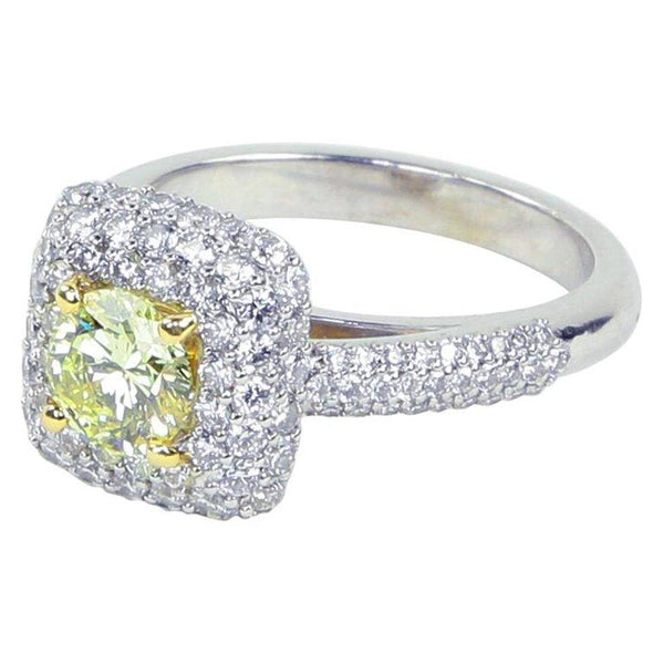 Fancy Yellow Diamond Gold Engagement Ring