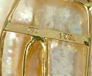Pearl Multi-Gem Gold Clown Statement Pin Pendant