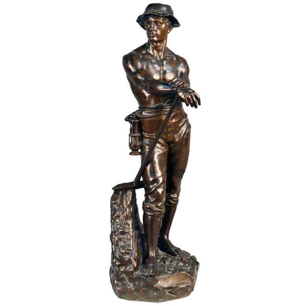 Bronze Sculpture Le Mineur by Charles Levy