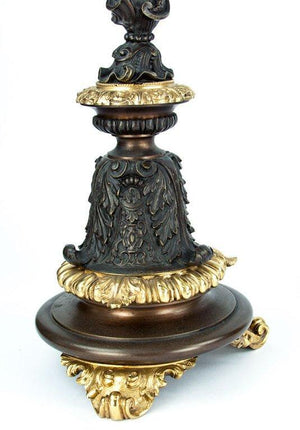 Fabulous Pair Napoleon III Bronze Ormolu Candelabra France