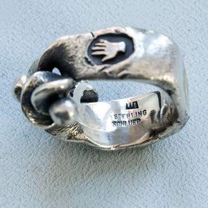 Rare Walter Schluep Abstract Sterling Silver Statement Ring