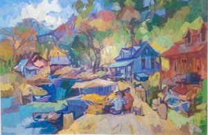 ‘Charlevoix’ Contemporary Oil on Board Painting by Bedros Aslanian
