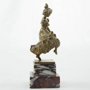 Carl Kauba Bronze Figurine of a Dancing Lady, Vienna, circa 1900