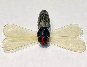 Art Deco Celluloid Dragonfly Insect Brooch Pin