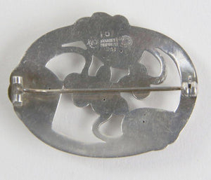 Georg Jensen Art Nouveau Grape Sterling Silver Brooch Pin Estate Fine Jewelry