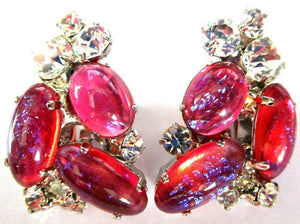 Robert Sorrell Dragons Breath Fire Opal Crystal Bracelet Necklace Earrings Set