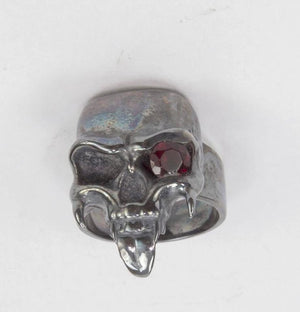 Dynamic Large Sterling Silver Skull Ring