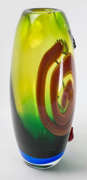 Large Picasso Style Murano Abstract Face Luxury Art Glass Vase