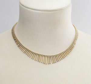 Cleopatra Yellow Gold Collar Statement Necklace