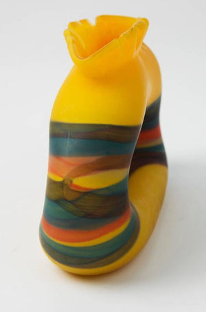 Modernist Vibrant Art Glass Vase Ioan Nemtoi