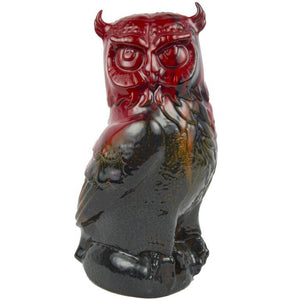 Large Royal Doulton Flambé Great Horned Owl Figurine