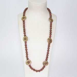 Old Tibet Coral Beads Gilt Silver Statement Necklace