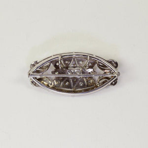 Antique Edwardian European Cut Diamond Platinum Pendant Brooch Pin