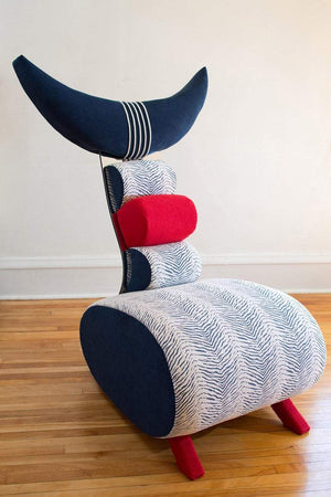 Contemporary One-of-a-Kind Nathalie Guez “Scorpio” Designer Upholstered Chair