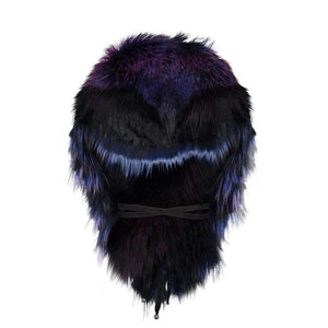 Luxurious Oversized "Purple Rain" Fox Fringe Fur Statement Stole Wrap