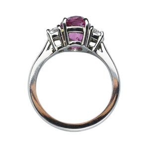 2.85 Carat Pink Sapphire and Diamond Platinum Cocktail Engagement Ring