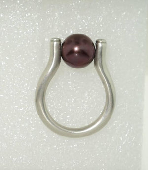 Luscious Chocolate Pearl Diamond Ring